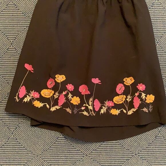 Francesca’s Blue Rain Black and Floral Blouse - Picture 3 of 5